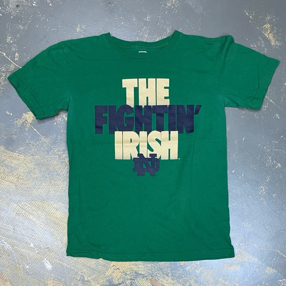 Notre Dame Fighting Irish Vintage NCAA Shirt ND Medium Green Gold Navy - Picture 7 of 7